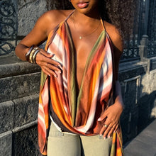 Load image into Gallery viewer, Tie-Dye Deep V-Neck Top