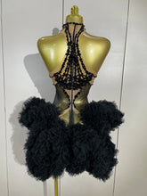 Load image into Gallery viewer, Cocktail Feather Mini Dress