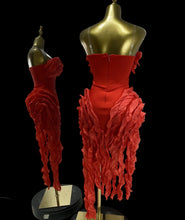 Load image into Gallery viewer, Ali Fringe Bandage Midi Dress
