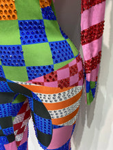 Load image into Gallery viewer, Colorful Print Rhinestone Jumpsuit
