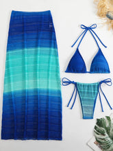 Load image into Gallery viewer, Gradient Mesh Skirt Bikini Set