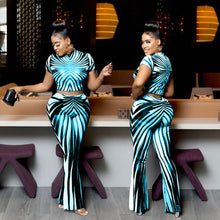 Load image into Gallery viewer, Loanda Sheer Mesh Flare Pants Set