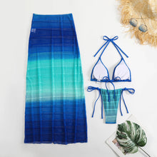 Load image into Gallery viewer, Gradient Mesh Skirt Bikini Set