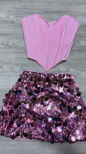 Load image into Gallery viewer, Corset Sequin Skirt Set