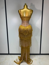 Load image into Gallery viewer, Shine Bright Rhinestone Maxi Dress