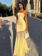Load image into Gallery viewer, Yellow Silk Maxi Dress