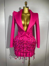 Load image into Gallery viewer, Pearls Blazer Mini Dress