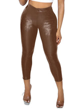 Load image into Gallery viewer, Leather Capri Pants Set