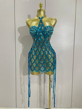 Load image into Gallery viewer, Aliya Sequin Mesh Dress Set