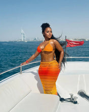 Load image into Gallery viewer, Gradient Mesh Skirt Bikini Set