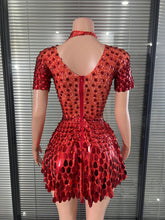 Load image into Gallery viewer, Scale Sequin Bodysuit Dress