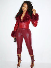Load image into Gallery viewer, Leather Capri Pants Set