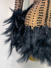 Load image into Gallery viewer, Abbi Mesh Feather Mini Dress
