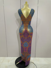 Load image into Gallery viewer, Lexa Rhinestone Mesh Dress