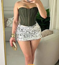Load image into Gallery viewer, Corset Sequin Skirt Set