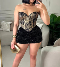 Load image into Gallery viewer, Corset Sequin Skirt Set