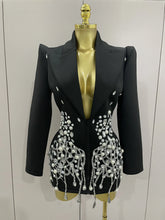 Load image into Gallery viewer, Pearls Blazer Mini Dress
