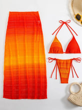 Load image into Gallery viewer, Gradient Mesh Skirt Bikini Set