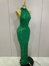 Load image into Gallery viewer, Luxe Chandelier Mesh Maxi Dress