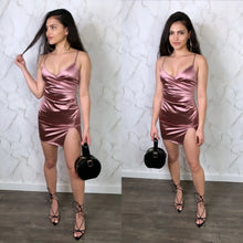 Load image into Gallery viewer, Sydney Satin Mini Dress FancySticated