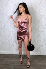 Load image into Gallery viewer, Sydney Satin Mini Dress FancySticated