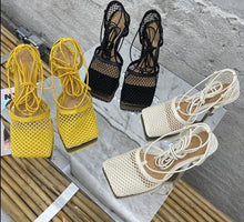 Load image into Gallery viewer, Trendy Lace Up High Heels FancySticated