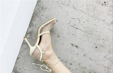 Load image into Gallery viewer, Trendy Lace Up High Heels FancySticated