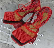 Load image into Gallery viewer, Trendy Lace Up High Heels FancySticated