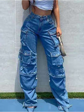 Load image into Gallery viewer, Worth A Shot Cargo Jeans FancySticated