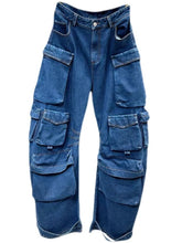 Load image into Gallery viewer, Worth A Shot Cargo Jeans FancySticated
