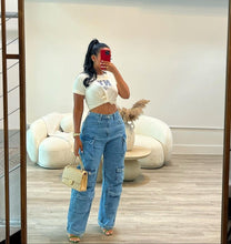 Load image into Gallery viewer, Worth A Shot Cargo Jeans FancySticated