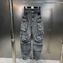 Load image into Gallery viewer, Worth A Shot Cargo Jeans FancySticated
