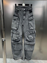 Load image into Gallery viewer, Worth A Shot Cargo Jeans FancySticated