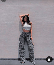 Load image into Gallery viewer, Worth A Shot Cargo Jeans FancySticated