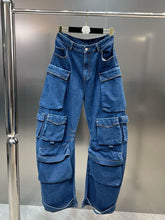 Load image into Gallery viewer, Worth A Shot Cargo Jeans FancySticated