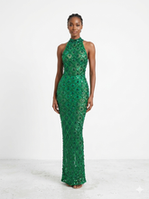 Load image into Gallery viewer, Luxe Chandelier Mesh Maxi Dress