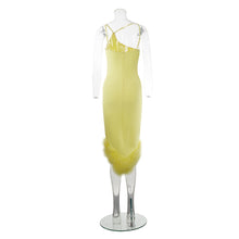 Load image into Gallery viewer, Giselle Feather Bandage Midi Dress