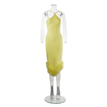 Load image into Gallery viewer, Giselle Feather Bandage Midi Dress