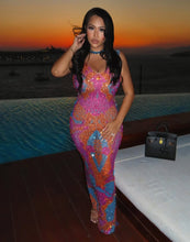 Load image into Gallery viewer, Lexa Rhinestone Mesh Dress