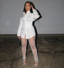 Load image into Gallery viewer, Sparkle Fishnet Rhinestone Trouser