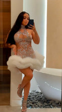 Load image into Gallery viewer, Cocktail Feather Mini Dress