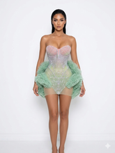 Load image into Gallery viewer, Green Luxe Mesh Dress