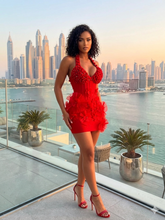 Load image into Gallery viewer, Glamorous 3D Flower Bandage Dress