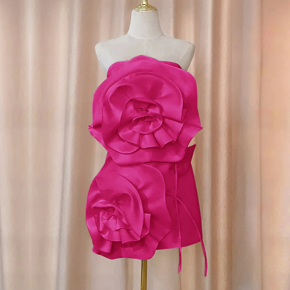 3D Flower Mini Dress FancySticated