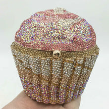 Load image into Gallery viewer, Cupcake Crystal Clutch Bag
