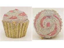Load image into Gallery viewer, Cupcake Crystal Clutch Bag
