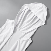 Load image into Gallery viewer, A Hoody Bodycon Dress- White FancySticated
