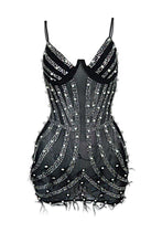 Load image into Gallery viewer, A Rhinestone Mini Luxury Dress FancySticated
