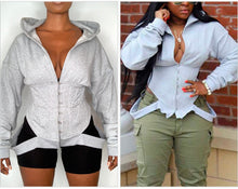 Load image into Gallery viewer, Aaliyah Corset Hoodie Jacket FancySticated
