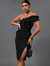 Load image into Gallery viewer, Aida Ruffle Bandage Dress FancySticated
